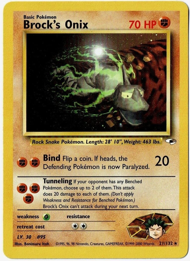 Brock's Onix (21/132) [Gym Heroes Unlimited] | Black Swamp Games