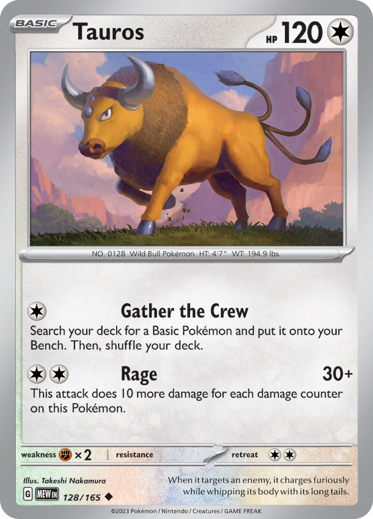 Tauros (128/165) [Scarlet & Violet 151] | Black Swamp Games