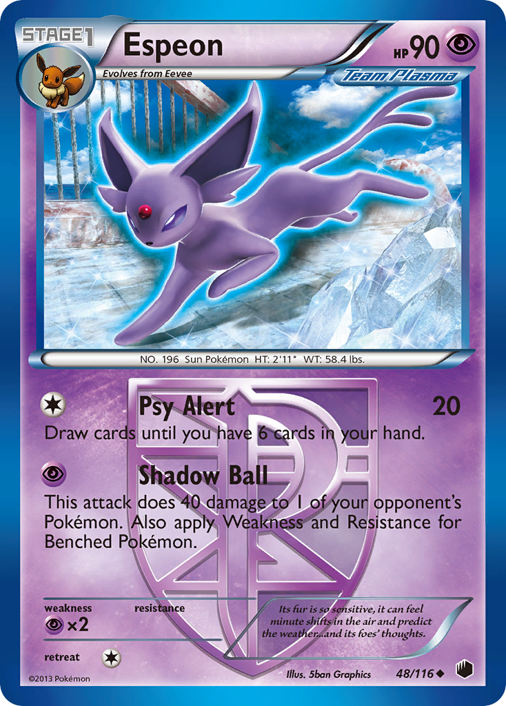 Espeon (48/116) [Black & White: Plasma Freeze] | Black Swamp Games