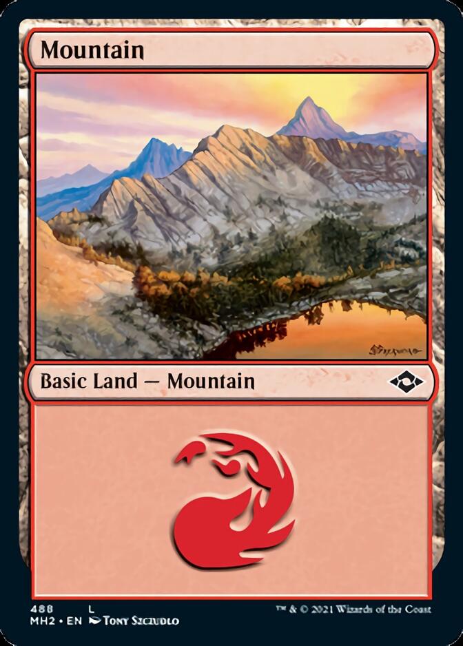Mountain (488) (Foil Etched) [Modern Horizons 2] | Black Swamp Games