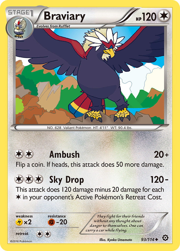 Braviary (93/114) [XY: Steam Siege] | Black Swamp Games