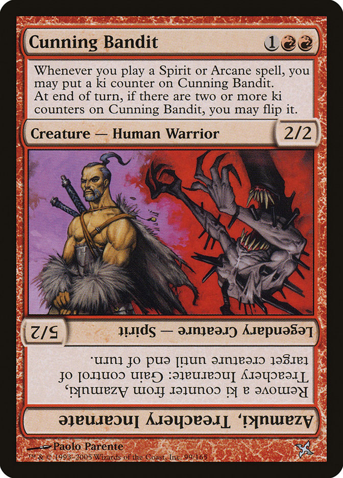 Cunning Bandit // Azamuki, Treachery Incarnate [Betrayers of Kamigawa] | Black Swamp Games