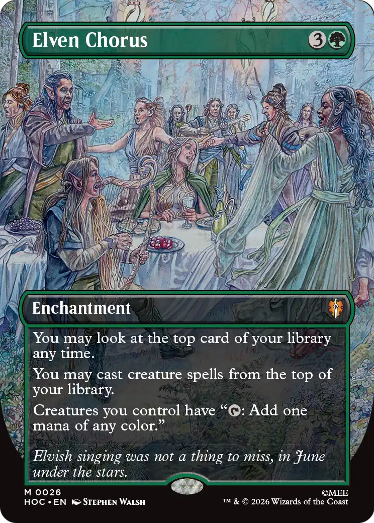 Elven Chorus (Borderless) [The Hobbit: Eternal-Legal] | Black Swamp Games