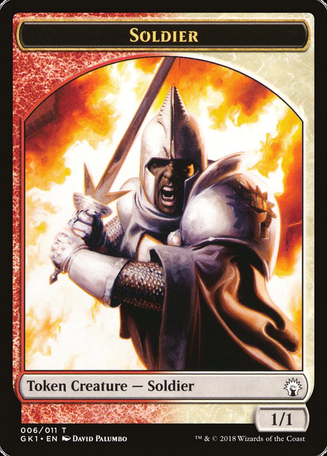 Soldier // Soldier Double-Sided Token [Guilds of Ravnica Guild Kit Tokens] | Black Swamp Games
