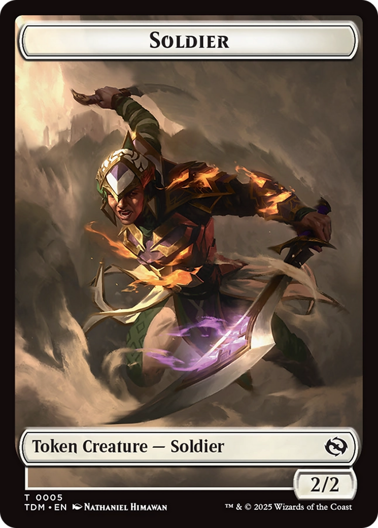 Soldier (0004) // Soldier (0005) Double-Sided Token [Tarkir: Dragonstorm Tokens] | Black Swamp Games