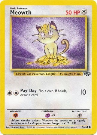Meowth (56/64) [Jungle Unlimited] | Black Swamp Games