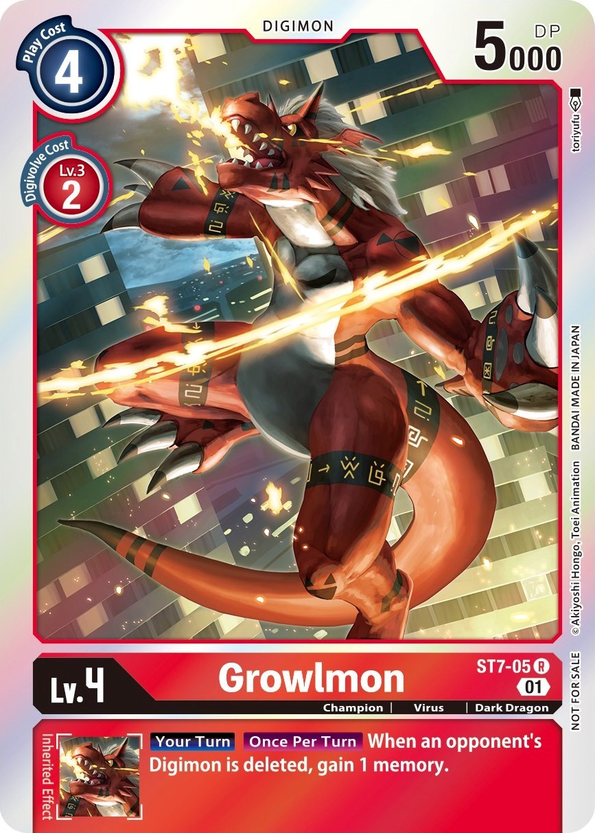 Growlmon [ST7-05] (Gen Con 2022) [Starter Deck: Gallantmon Promos] | Black Swamp Games