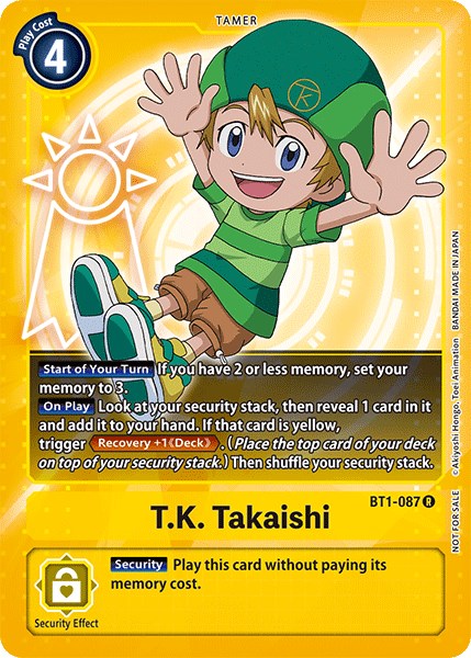 T.K. Takaishi [BT1-087] (Official Tournament Pack Vol.3) [Release Special Booster Promos] | Black Swamp Games