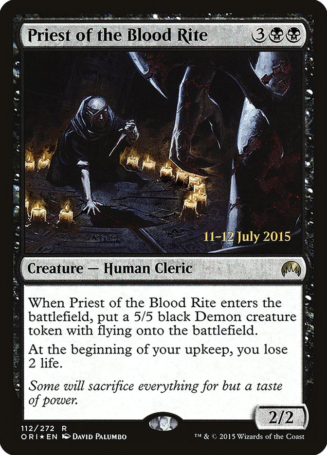 Priest of the Blood Rite [Magic Origins Prerelease Promos] | Black Swamp Games