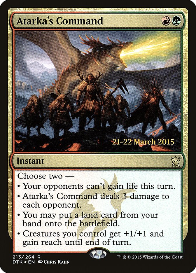 Atarka's Command [Dragons of Tarkir Prerelease Promos] | Black Swamp Games