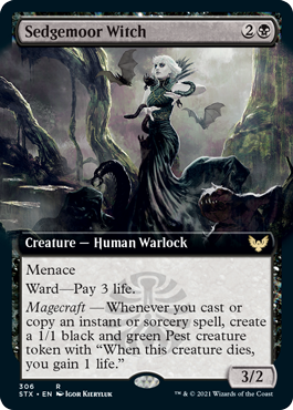 Sedgemoor Witch (Extended Art) [Strixhaven: School of Mages] | Black Swamp Games