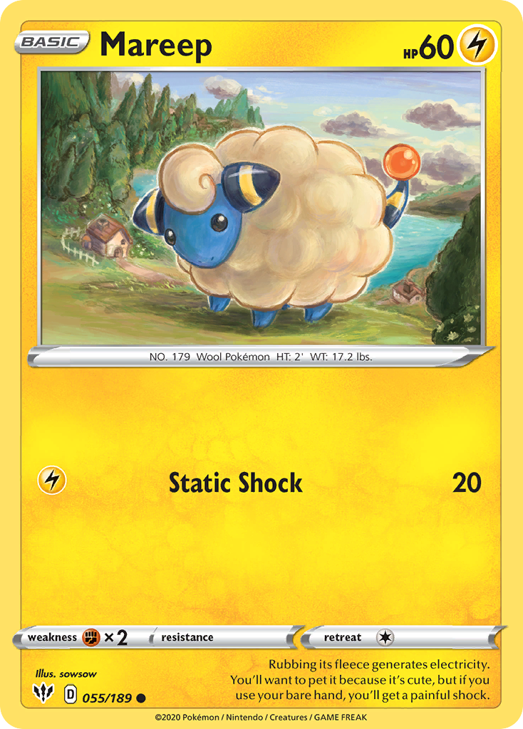 Mareep (055/189) [Sword & Shield: Darkness Ablaze] | Black Swamp Games