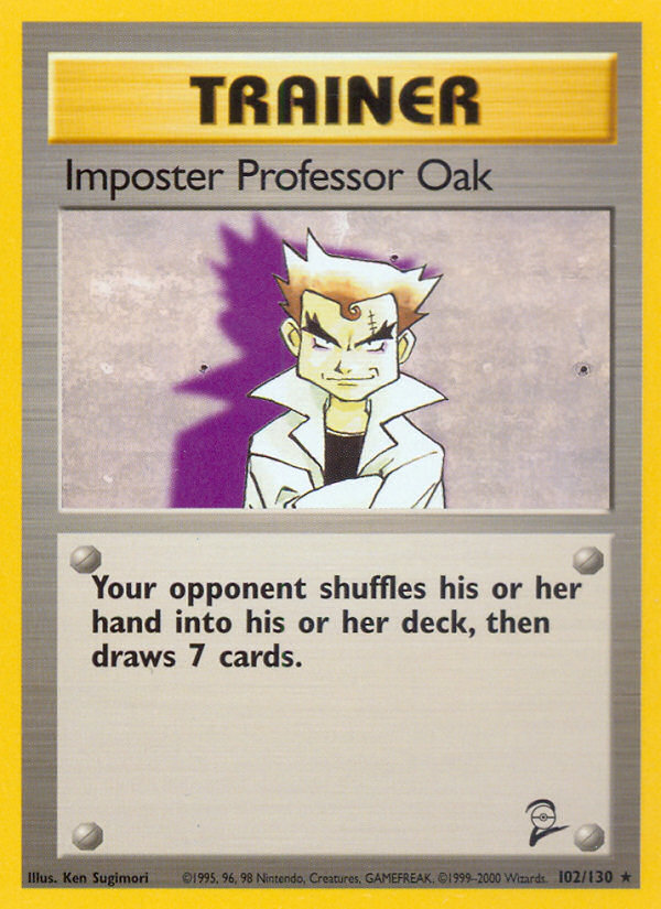 Imposter Professor Oak (102/130) [Base Set 2] | Black Swamp Games
