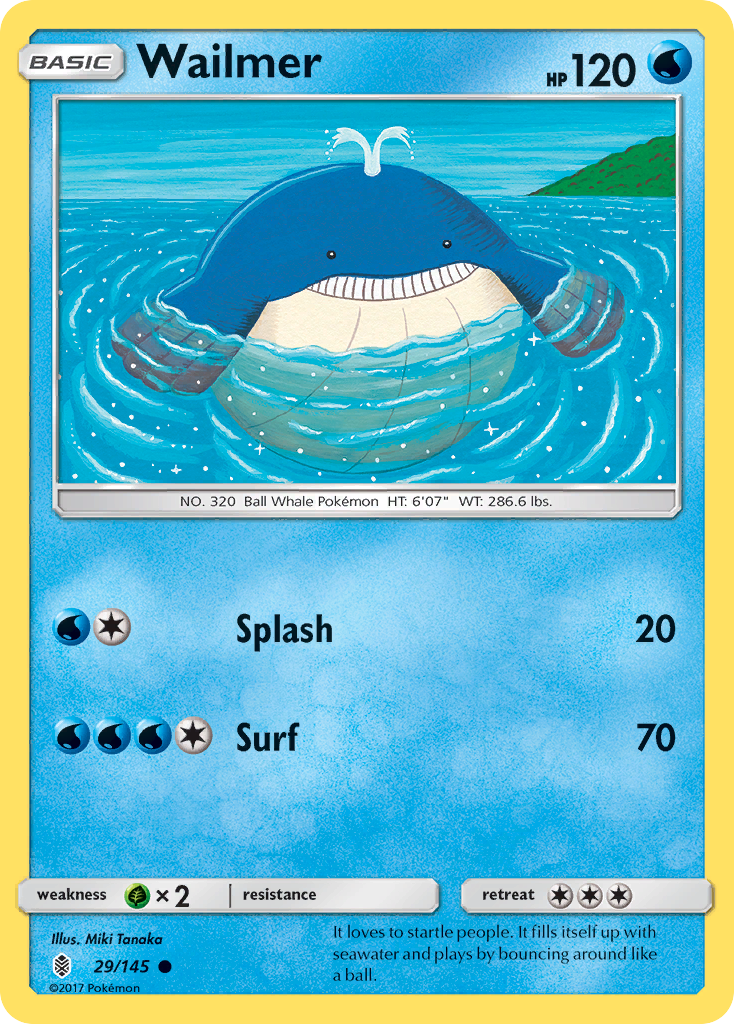 Wailmer (29/145) [Sun & Moon: Guardians Rising] | Black Swamp Games