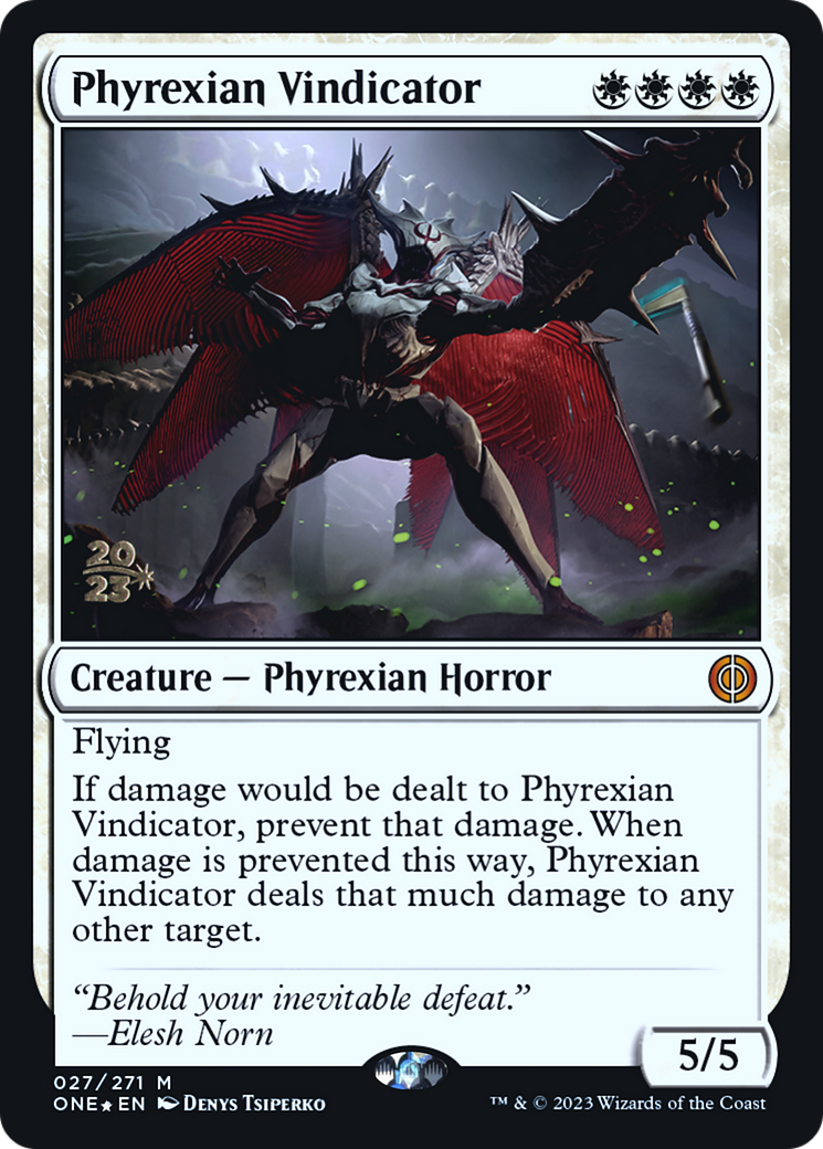 Phyrexian Vindicator [Phyrexia: All Will Be One Prerelease Promos] | Black Swamp Games
