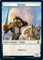 Knight // Saproling Double-Sided Token [Dungeons & Dragons: Adventures in the Forgotten Realms Commander Tokens] | Black Swamp Games