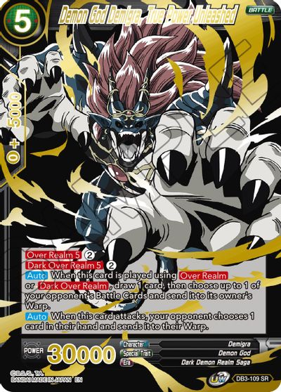 Demon God Demigra, True Power Unleashed (Alternate Art) (DB3-109) [Special Anniversary Set 2021] | Black Swamp Games
