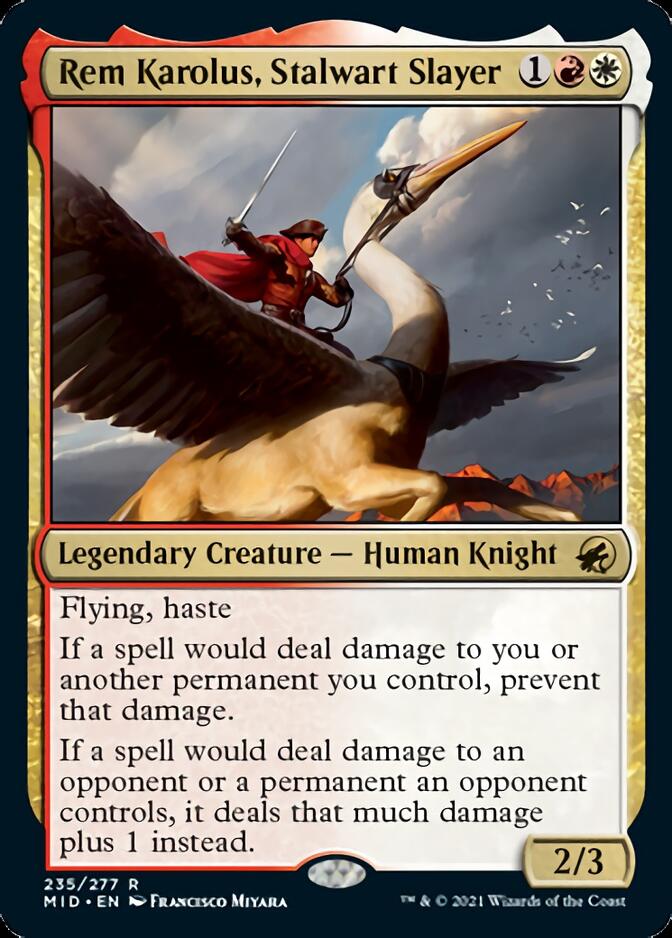 Rem Karolus, Stalwart Slayer [Innistrad: Midnight Hunt] | Black Swamp Games