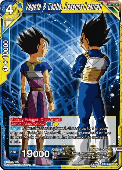 Vegeta & Cabba, Lessons Learned (BT15-147) [Saiyan Showdown] | Black Swamp Games