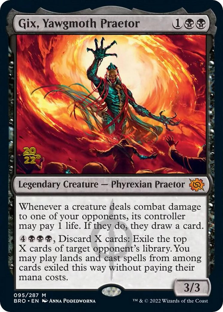 Gix, Yawgmoth Praetor [The Brothers' War Prerelease Promos] | Black Swamp Games