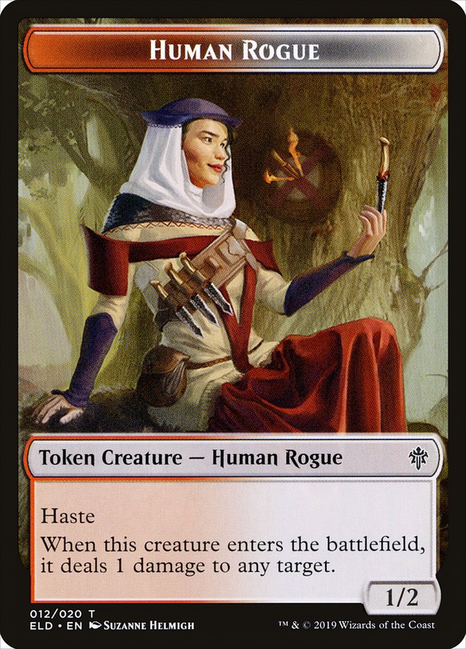 Human Rogue Token [Throne of Eldraine Tokens] | Black Swamp Games
