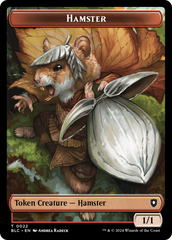 Hamster // Saproling Double-Sided Token [Bloomburrow Commander Tokens] | Black Swamp Games