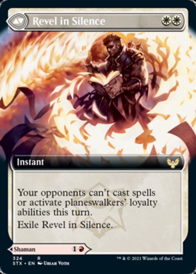 Flamescroll Celebrant // Revel in Silence (Extended Art) [Strixhaven: School of Mages] | Black Swamp Games