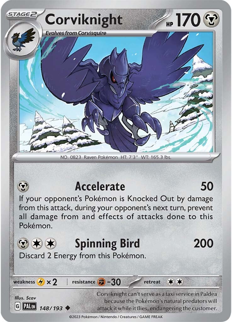 Corviknight (148/193) [Scarlet & Violet: Paldea Evolved] | Black Swamp Games