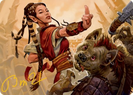 Half-Elf Monk Art Card (Gold-Stamped Signature) [Dungeons & Dragons: Adventures in the Forgotten Realms Art Series] | Black Swamp Games