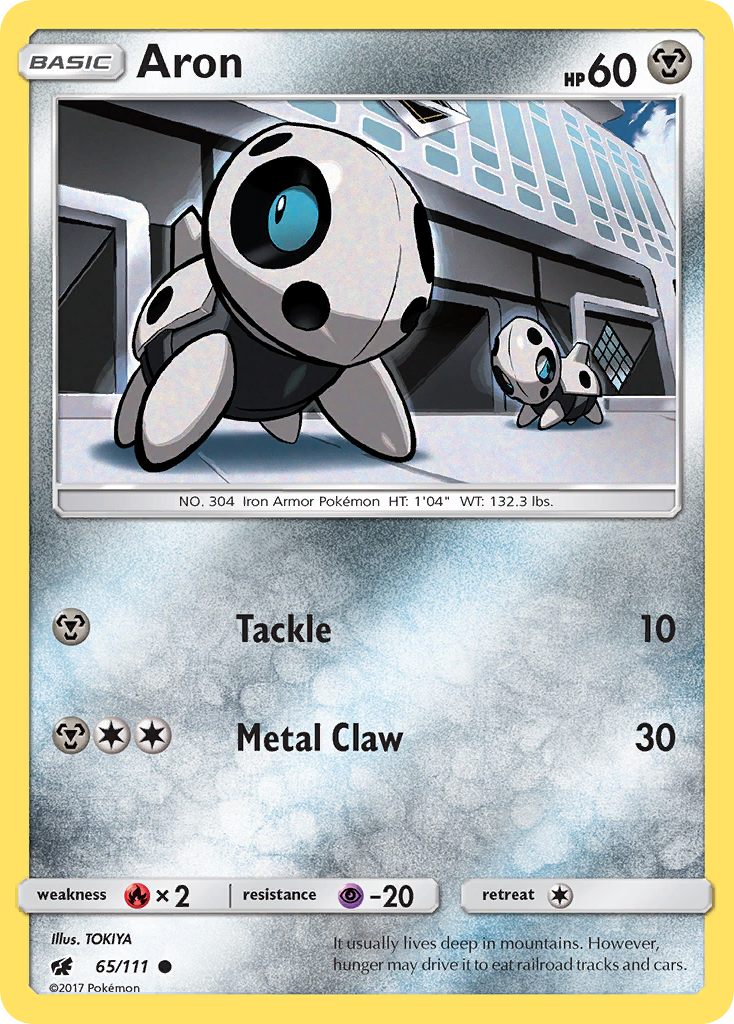 Aron (65/111) [Sun & Moon: Crimson Invasion] | Black Swamp Games