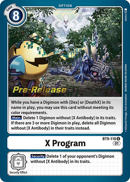 X Program [BT9-110] [X Record Pre-Release Promos] | Black Swamp Games