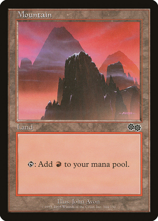 Mountain (344) [Urza's Saga] | Black Swamp Games