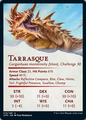 Tarrasque Art Card [Dungeons & Dragons: Adventures in the Forgotten Realms Art Series] | Black Swamp Games