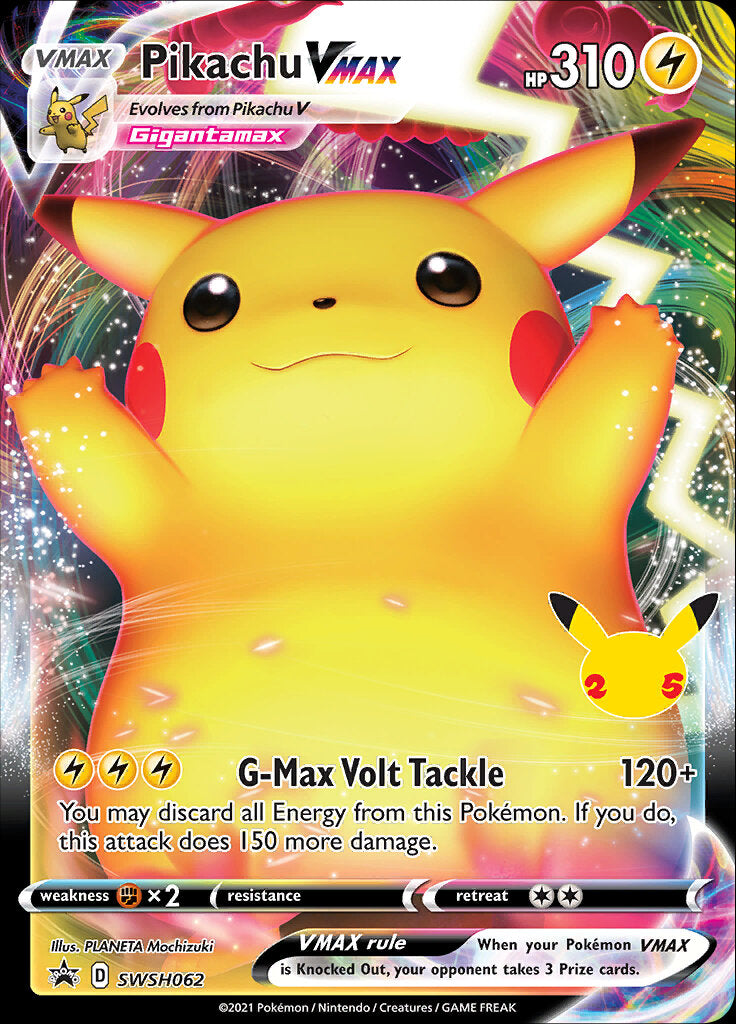 Pikachu VMAX (SWSH062) (Celebrations) [Sword & Shield: Black Star Promos] | Black Swamp Games