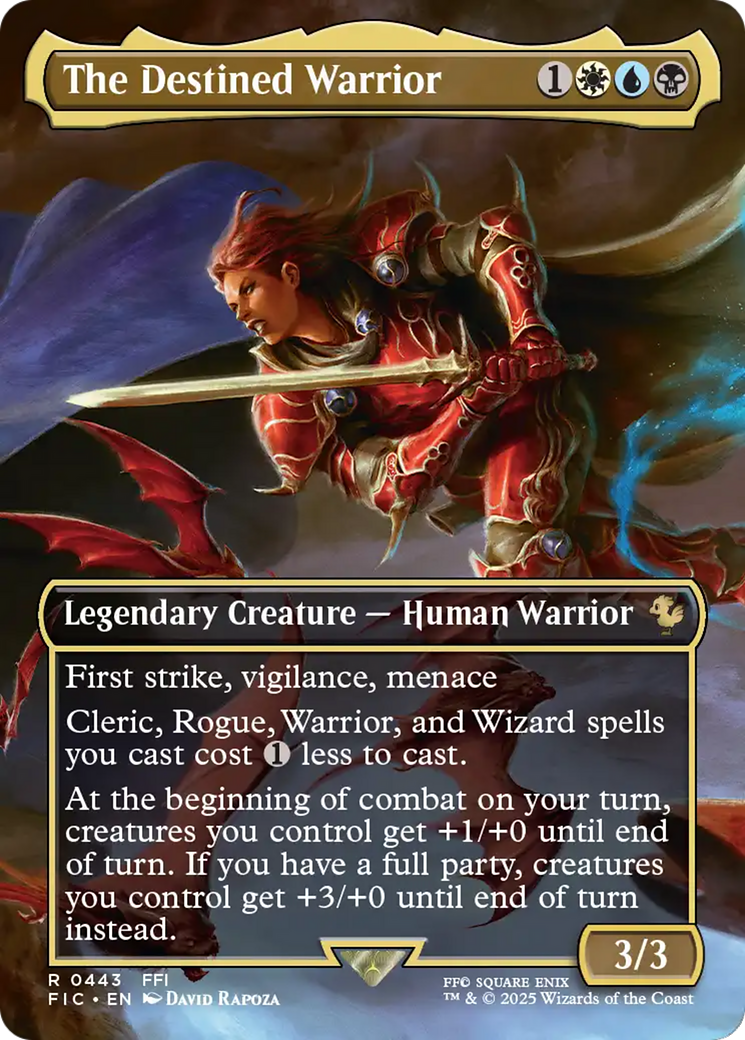 The Destined Warrior (Borderless) [FINAL FANTASY Commander] | Black Swamp Games