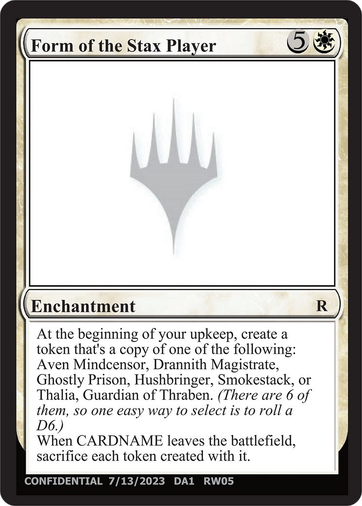 Form of the Stax Player [Unknown Event] | Black Swamp Games