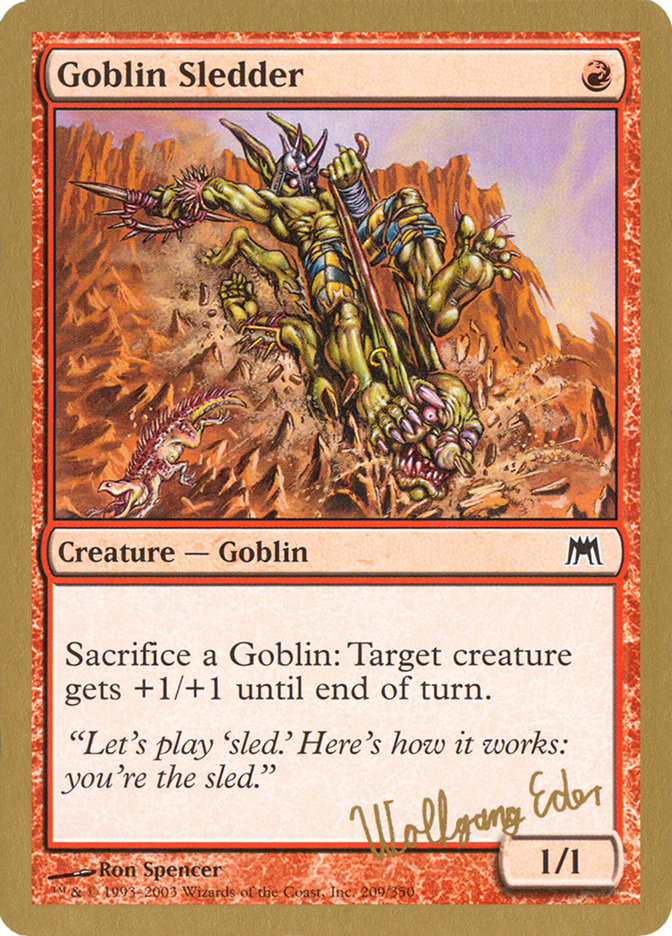 Goblin Sledder (Wolfgang Eder) [World Championship Decks 2003] | Black Swamp Games