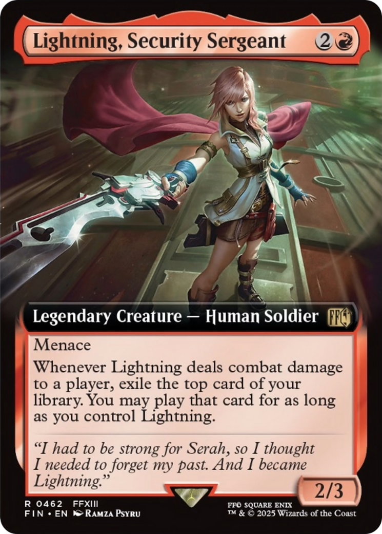 Lightning, Security Sergeant (Extended Art) [FINAL FANTASY] | Black Swamp Games