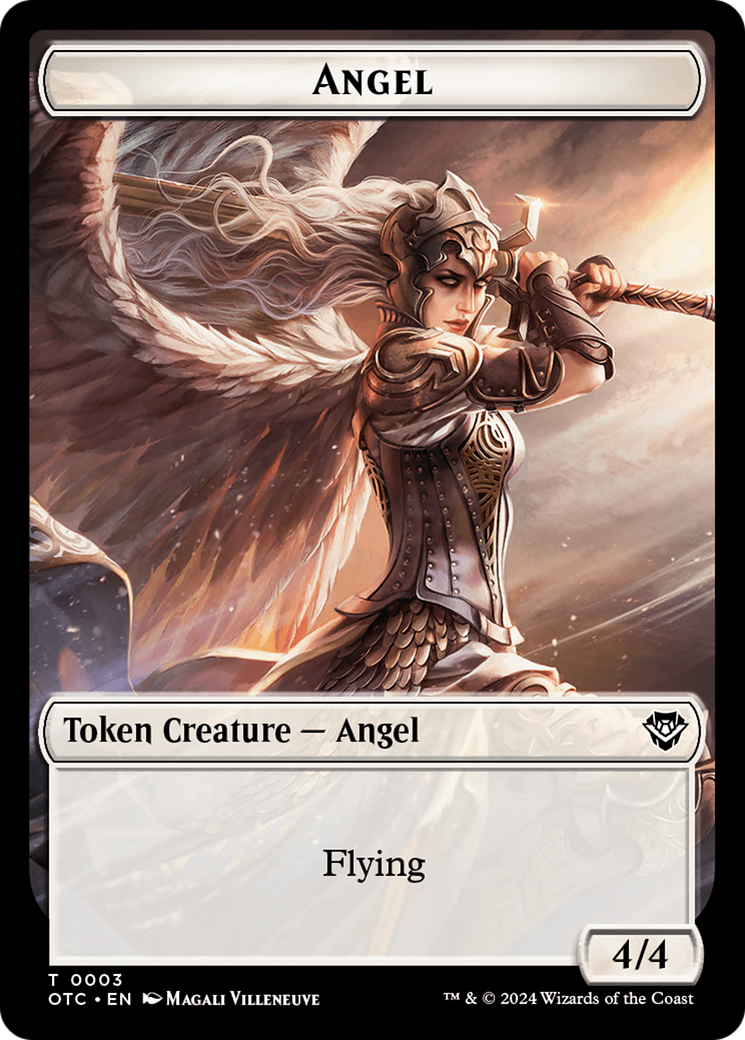 Elemental (0021) // Angel Double-Sided Token [Outlaws of Thunder Junction Commander Tokens] | Black Swamp Games