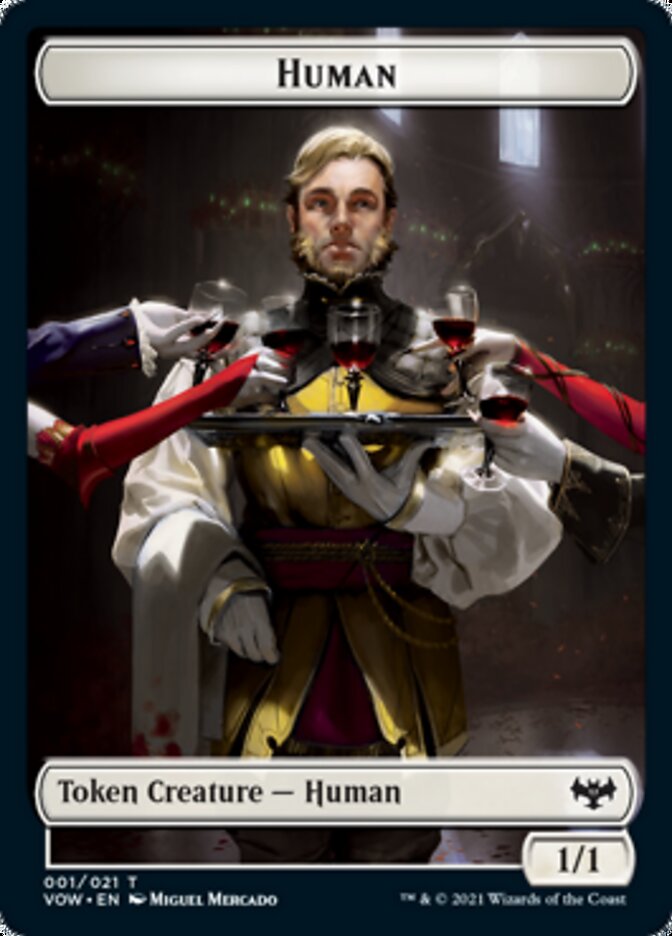Human (001) // Human (010) Double-Sided Token [Innistrad: Crimson Vow Tokens] | Black Swamp Games