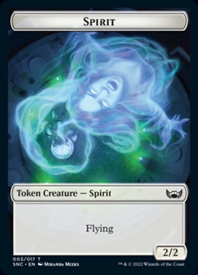Fish // Spirit Double-Sided Token [Streets of New Capenna Tokens] | Black Swamp Games