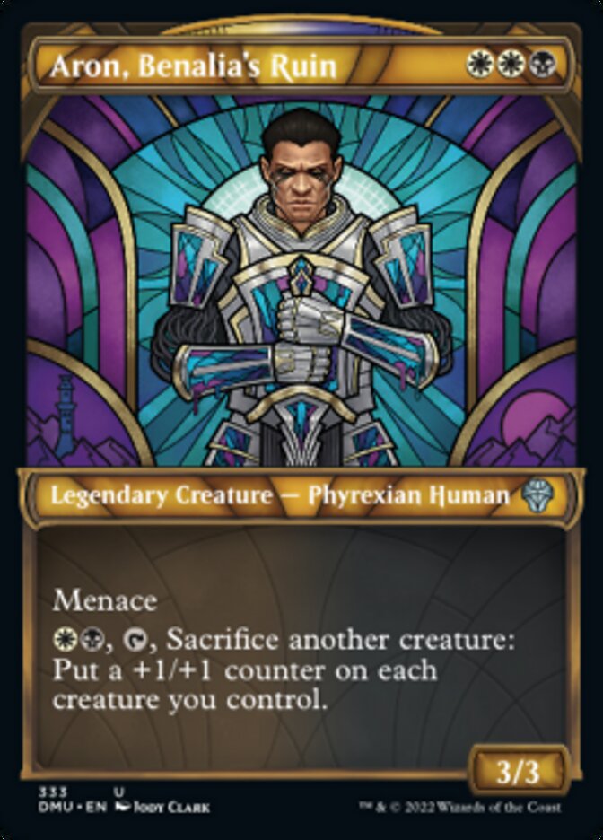 Aron, Benalia's Ruin (Showcase Textured) [Dominaria United] | Black Swamp Games