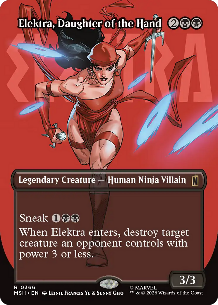 Elektra, Daughter of the Hand (Borderless) (366) [Marvel Super Heroes] | Black Swamp Games