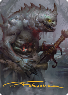 Gray Slaad Art Card (Gold-Stamped Signature) [Commander Legends: Battle for Baldur's Gate Art Series] | Black Swamp Games