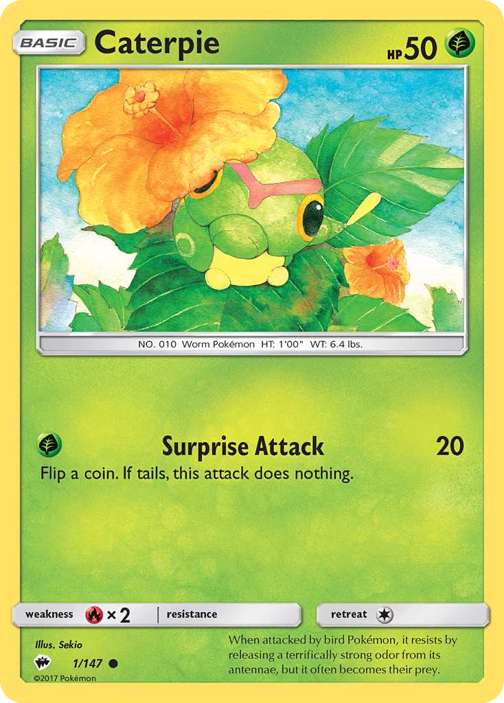 Caterpie (1/147) [Sun & Moon: Burning Shadows] | Black Swamp Games