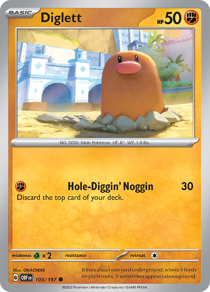 Diglett (103/197) [Scarlet & Violet: Obsidian Flames] | Black Swamp Games