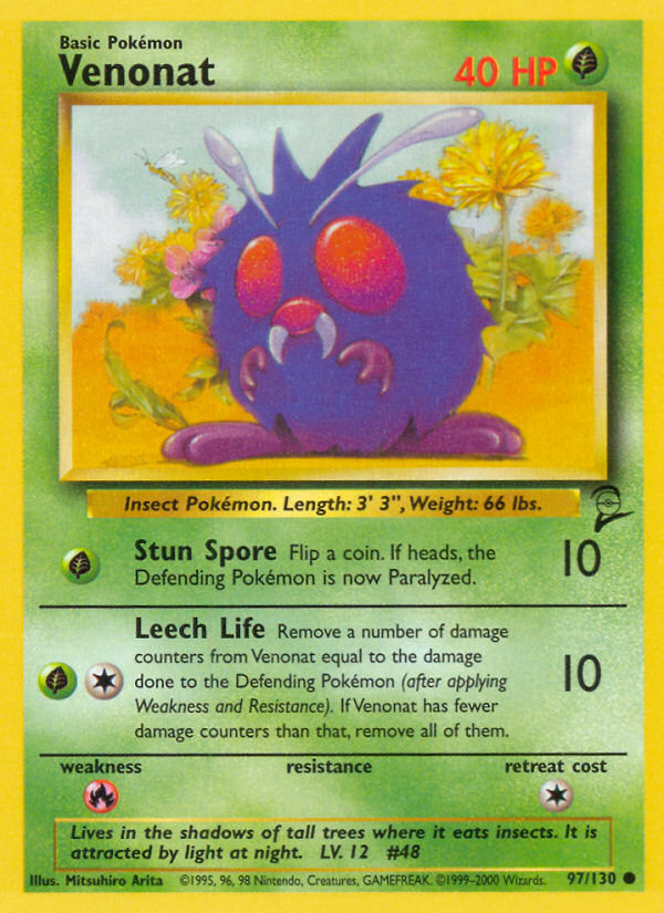 Venonat (97/130) [Base Set 2] | Black Swamp Games