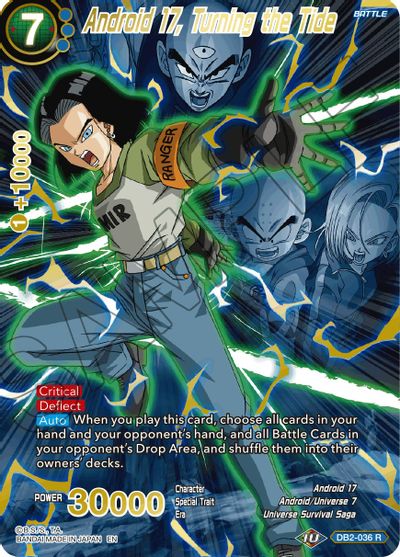 Android 17, Turning the Tide (Alternate Art) (DB2-036_R) [Special Anniversary Set 2021] | Black Swamp Games