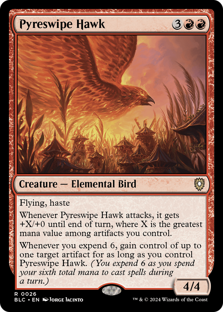 Pyreswipe Hawk [Bloomburrow Commander] | Black Swamp Games