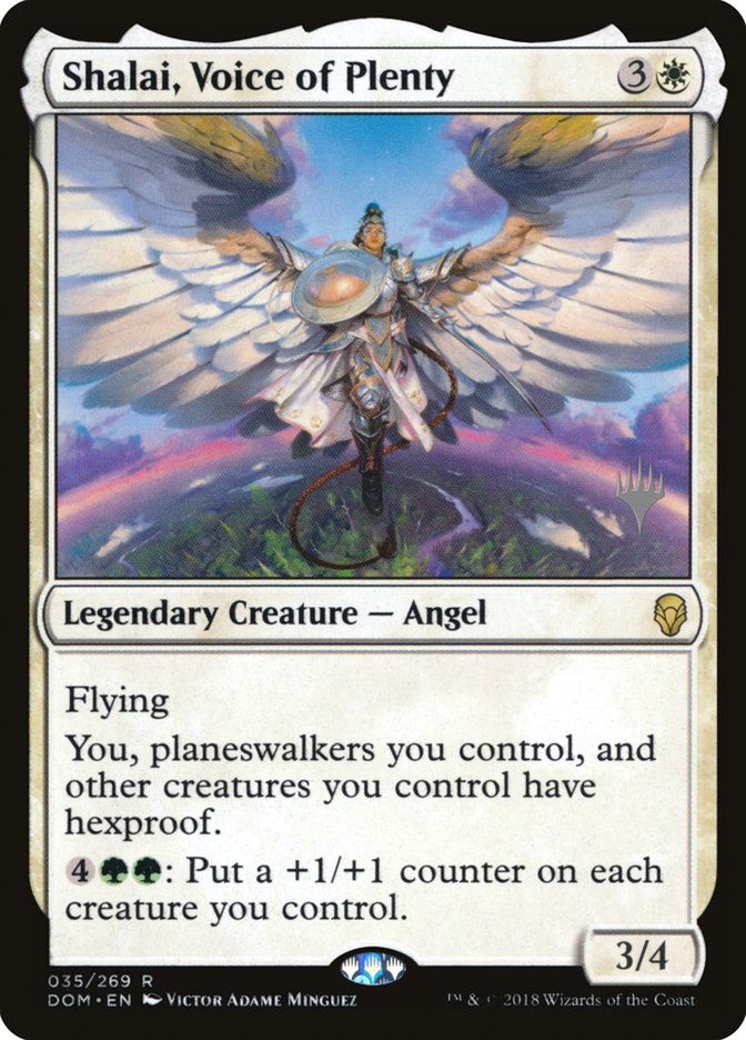 Shalai, Voice of Plenty (Promo Pack) [Dominaria Promos] | Black Swamp Games